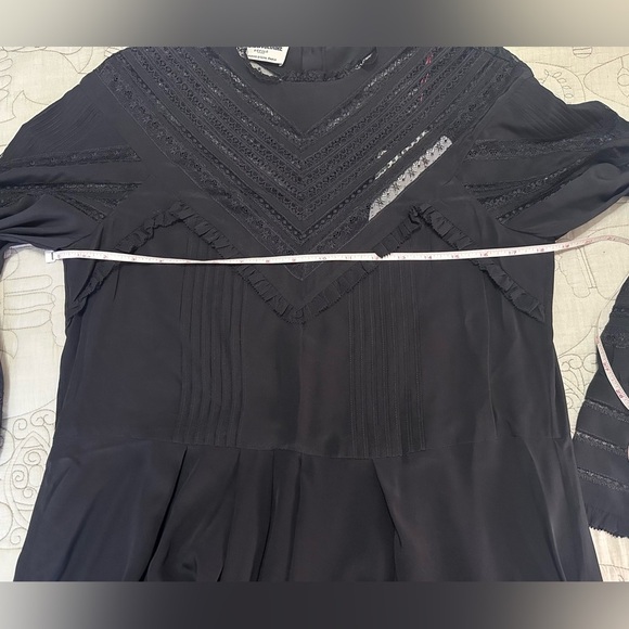 NWT Zadig & Voltaire Roxy Silk Dress M Black Lace - Picture 12 of 13